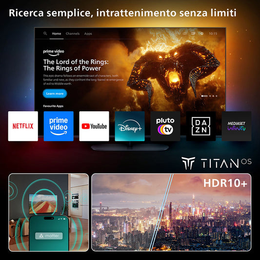 Philips Serie 7000 43PUS7000 4K UHD LED 108cm 43" Smart TV Dolby Atmos Titan OS