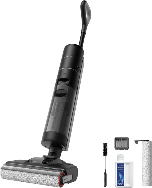 DREAME H12 Pro Ultra Aspirapolvere Lavapavimenti, Lavaggio e Asciugatura Spazzola, Auto-Pulizia con Doppia Rotazione e Raschietto, 16.000 Pa