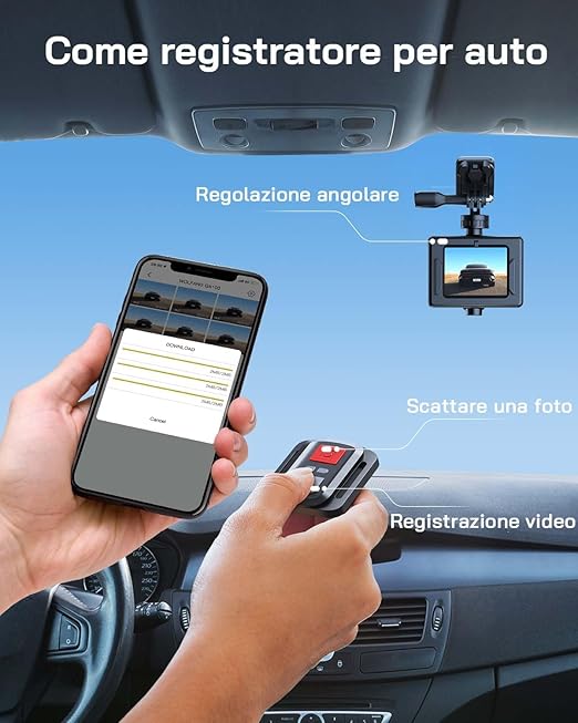 WOLFANG Action Cam GA100 4K 30FPS, 20MP WiFi PC Camera,