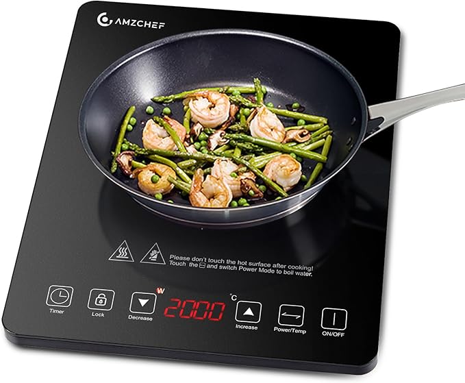 AMZCHEF Piano cottura a induzione singolo 2000W
