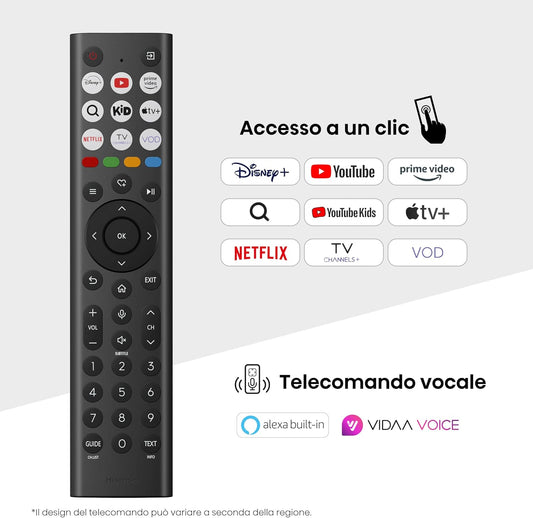 Hisense TV 43" QLED 4K 2025 43E78Q, Smart TV VIDAA U8, Dolby Vision, HDR 10+