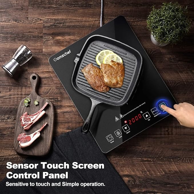 AMZCHEF Piano cottura a induzione singolo 2000W